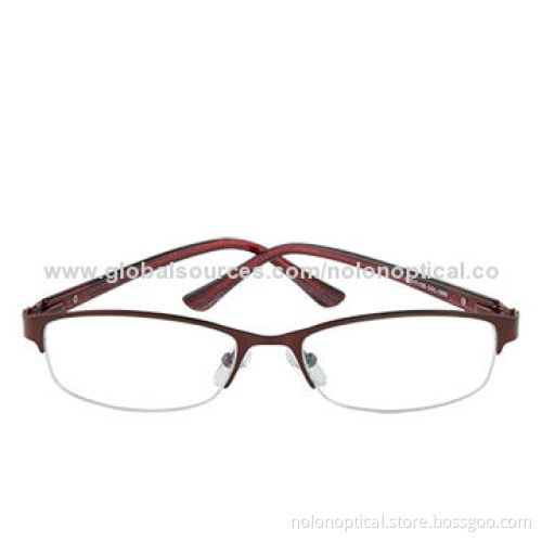 Men's Women's Metal Half Rim Optical Eyeglasses